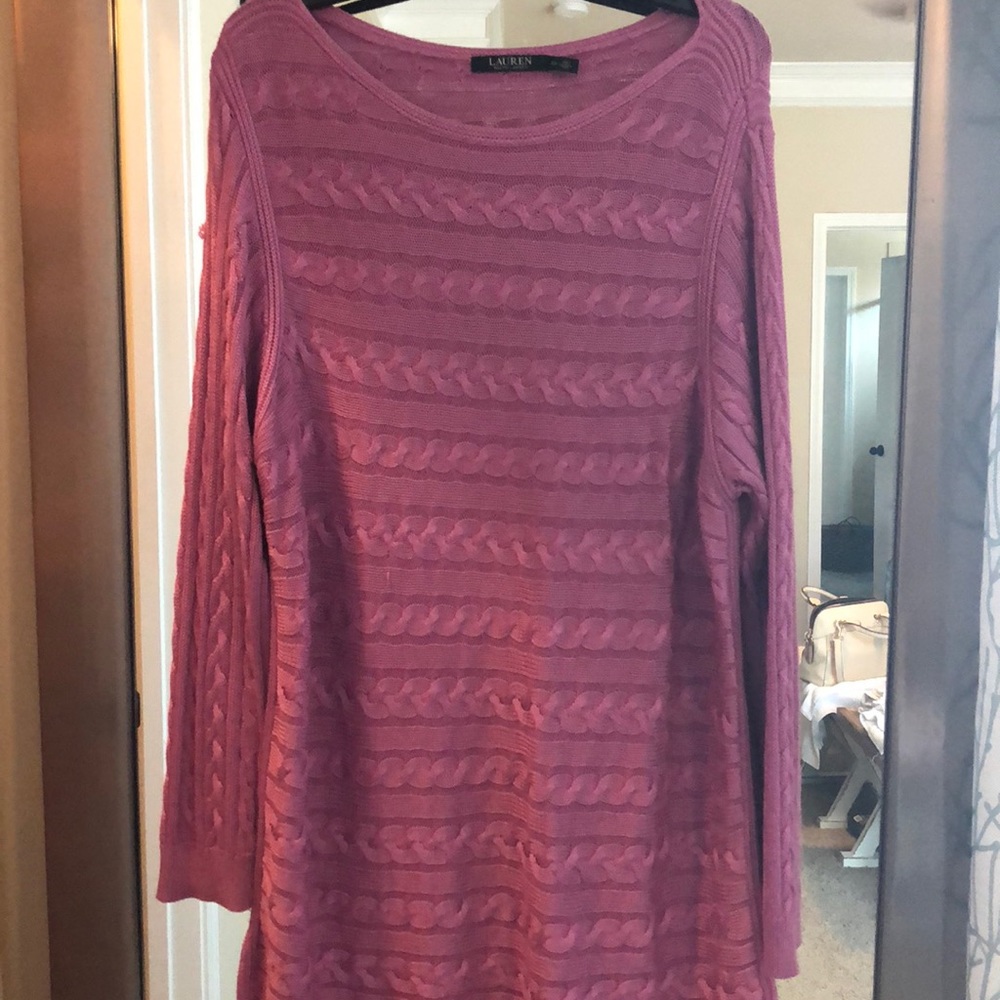Beautiful purple cable knit sweater!